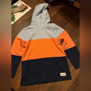 Tailor Vintage Tri-Tone Kids Hoodie - Light Blue, Orange, and Navy